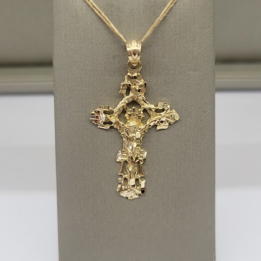 Crucifix Cross Pendant - 14kt Yellow Gold